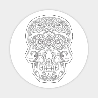 Day of the Dead Skull Color Me Magnet